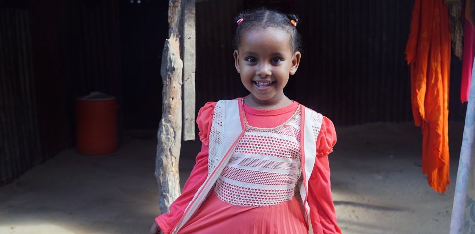 Four-year-old orphan, Nafisa