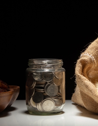 Staples and a savings jar