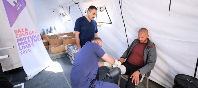 With your support, Human Appeal has provided 100 prosthetic limbs, giving people the ability to walk again, support their families and live with dignity.