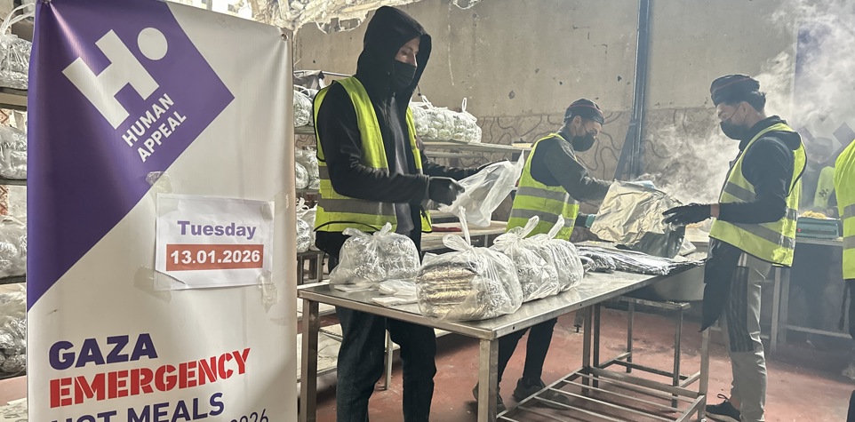 An image of food preparation in Gaza
